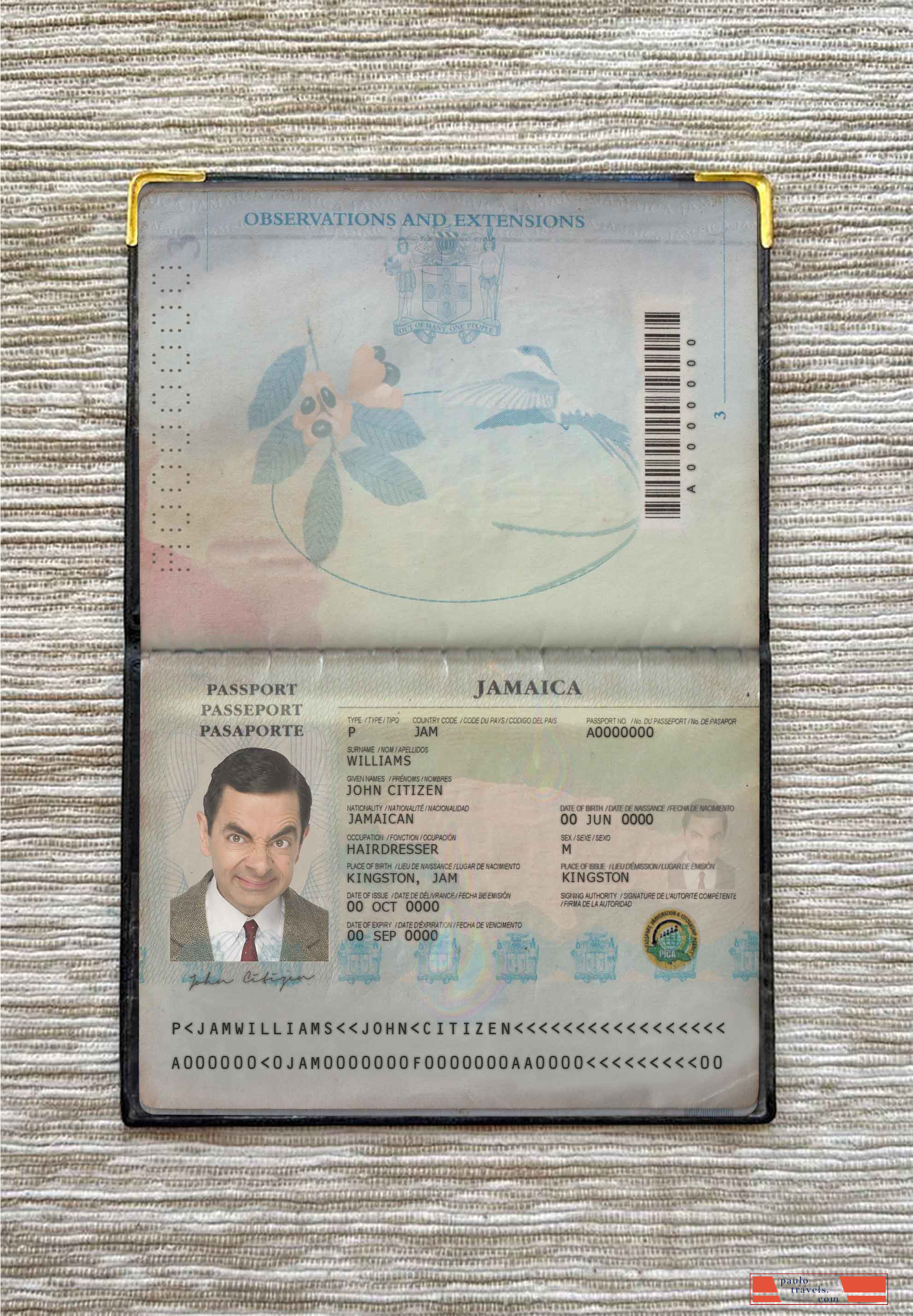 Jamaica pass photo look PSD template